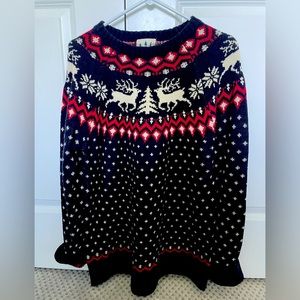 Kiel James Patrick Reindeer Holiday Sweater, size Large